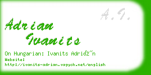 adrian ivanits business card